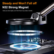Universal 360 Rotate Vacuum Suction Cup Metal Phone Holder Zinc Alloy Magnetic Adsorption for Gym Car Wall Glass