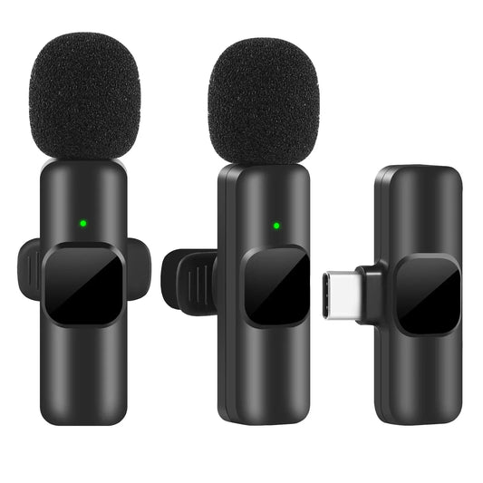 Wireless Lavalier Microphone for iPhone Android Live Recording-0