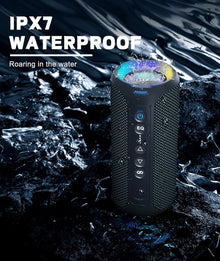 40W Waterproof Bluetooth Speaker with LED Light (Black)-3