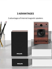 Bluetooth Speaker Surround Stereo Sound Wireless (Brown)