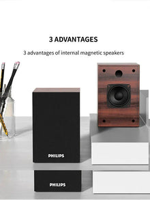 Bluetooth Speaker Surround Stereo Sound Wireless (Brown)-2