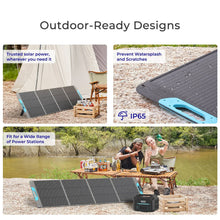 200W Portable Solar Panel, IP65 Waterproof Foldable Solar Panel Power Backup, Solar Charger for Power Station RV Camping-2