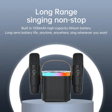 Portable Bluetooth Karaoke Speaker System with Microphones-4