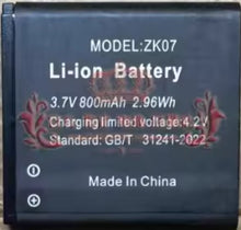 Battery For KINGEAR R2 camera battery ZK07 800mAh