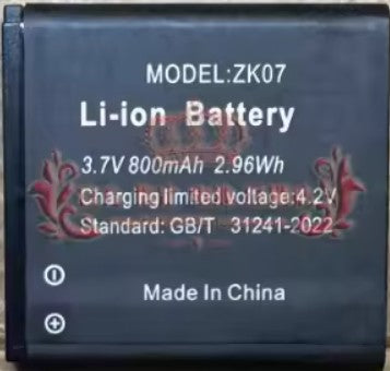 Battery For KINGEAR R2 camera battery ZK07 800mAh